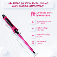 Load image into Gallery viewer, 9mm Small Wand Hair Curler
